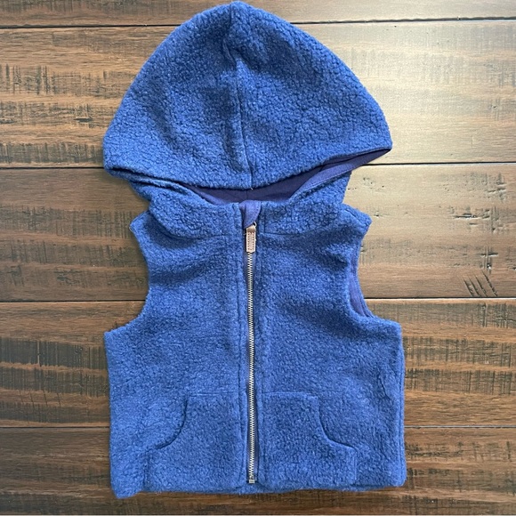 Janie and Jack Navy Blue Hooded Vest NWT - Picture 1 of 11
